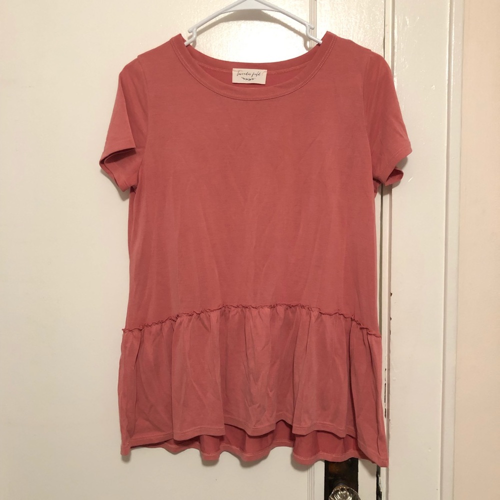 Pink Peplum Shirt